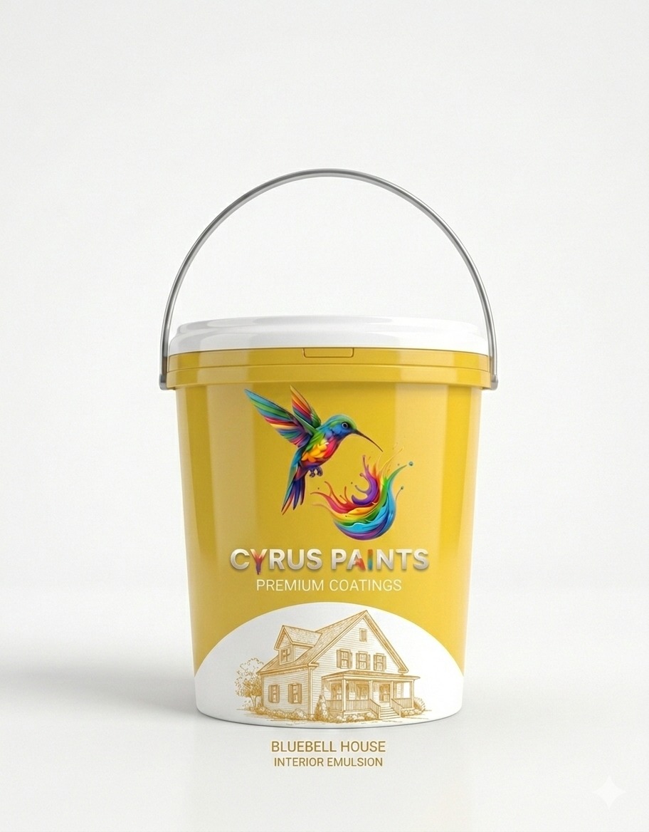 Modern living room with bold colors